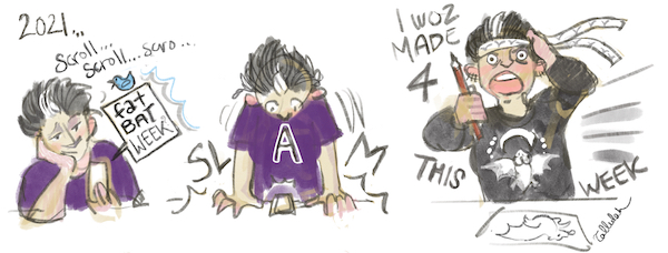 a cartoon about me basically going 'Bats?! Hell yeah!'