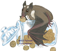 Epauletted bat and Halawa Simsim