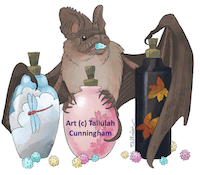 East Asian free-tailed bat and Konpeito