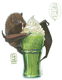 Gold-tipped bat and a Lime Spider